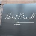 Sign for Hotel Russell in London 